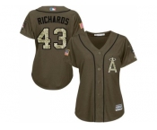 Women's Los Angeles Angels Of Anaheim #43 Garrett Richards Green Salute to Service Stitched MLB Jersey