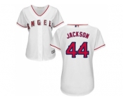 Women's Los Angeles Angels Of Anaheim #44 Reggie Jackson White Home Stitched MLB Jersey