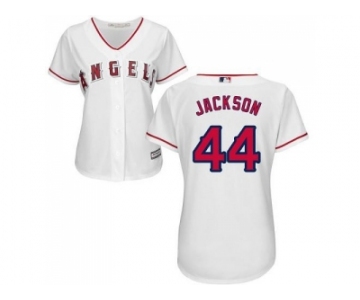 Women's Los Angeles Angels Of Anaheim #44 Reggie Jackson White Home Stitched MLB Jersey