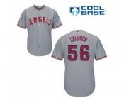 Women's Los Angeles Angels Of Anaheim #56 Kole Calhoun Grey Road Stitched MLB Jersey