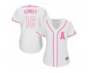 Women's Majestic Los Angeles Angels of Anaheim #16 Huston Street Authentic White Fashion Cool Base MLB Jersey