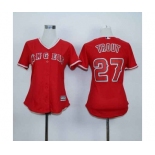 women mlb jerseys los angeles angels #27 trout red