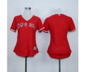 women mlb jerseys los angeles angels blank red