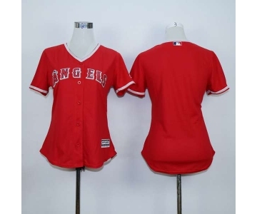 women mlb jerseys los angeles angels blank red