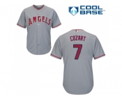 Youth Los Angeles Angels #7 Zack Cozart Grey Cool Base Stitched MLB Jersey