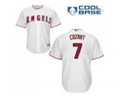 Youth Los Angeles Angels #7 Zack Cozart White Cool Base Stitched MLB Jersey