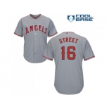 Youth Los Angeles Angels Of Anaheim #16 Huston Street Grey Cool Base Stitched MLB Jersey