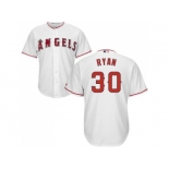 Youth Los Angeles Angels Of Anaheim #30 Nolan Ryan White Cool Base Stitched MLB Jersey