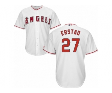 Youth Majestic Los Angeles Angels of Anaheim #27 Darin Erstad Authentic White Home Cool Base MLB Jersey