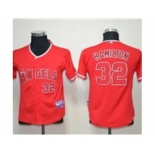 youth mlb jerseys los angeles angels #32 hamilton red