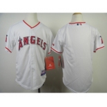 youth mlb jerseys los angeles angels blank white