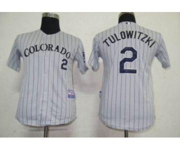 MLB Colorado Rockies #2 Tulowitzki Grey[Kids]