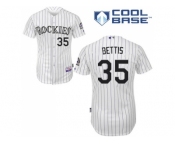 Youth Colorado Rockies #35 Chad Bettis White Cool Base Stitched MLB Jersey