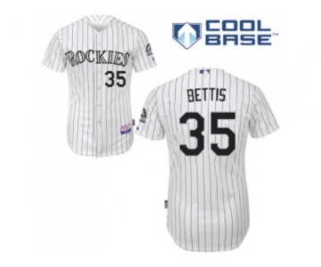 Youth Colorado Rockies #35 Chad Bettis White Cool Base Stitched MLB Jersey