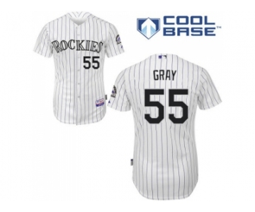 Youth Colorado Rockies #55 Jon Gray White Cool Base Stitched MLB Jersey