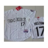 youth mlb colorado rockies #17 todd helton white[blue stripe]