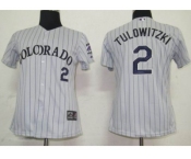 MLB Women Jerseys Colorado Rockies #2 Tulowitzki Grey