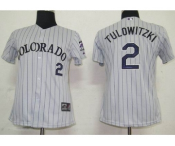 MLB Women Jerseys Colorado Rockies #2 Tulowitzki Grey