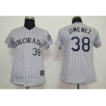 MLB Women Jerseys Colorado Rockies #38 Jimemez Grey