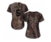 Women Colorado Rockies #5 Carlos Gonzalez Camo Realtree Collection Cool Base Stitched MLB Jerse