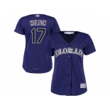 Women's Colorado Rockies #17 Todd Helton Purple Alternate Stitched MLB Jersey