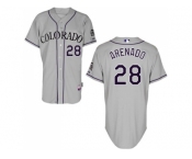 Women's Colorado Rockies #28 Nolan Arenado Grey RoadStitched MLB Jersey