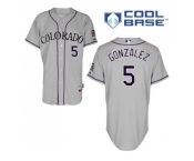 Women's Colorado Rockies #5 Carlos Gonzalez Grey Road Stitched MLB Jersey