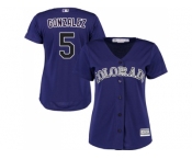 Women's Colorado Rockies #5 Carlos Gonzalez Purple Alternate Stitched MLB Jersey