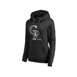 Women's Colorado Rockies Platinum Collection Pullover Hoodie Black