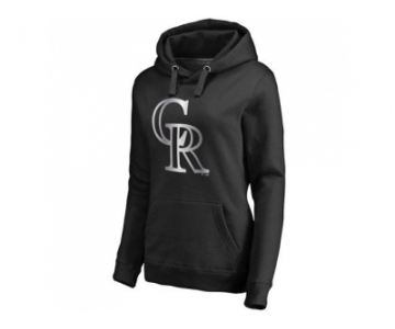 Women's Colorado Rockies Platinum Collection Pullover Hoodie Black