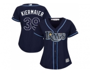 Women Tampa Bay Rays #39 Kevin Kiermaier Dark Blue Alternate Stitched MLB Jersey