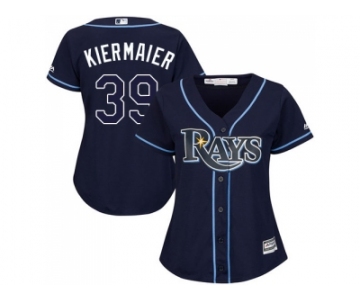 Women Tampa Bay Rays #39 Kevin Kiermaier Dark Blue Alternate Stitched MLB Jersey