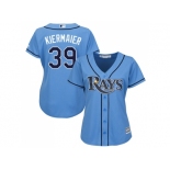 Women Tampa Bay Rays #39 Kevin Kiermaier Light Blue Alternate Stitched MLB Jersey