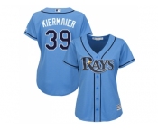 Women Tampa Bay Rays #39 Kevin Kiermaier Light Blue Alternate Stitched MLB Jersey