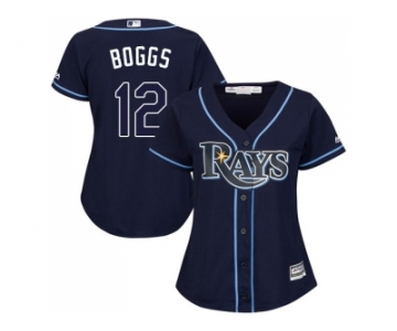 Women's Tampa Bay Rays #12 Wade Boggs Dark Blue Alternate Stitched MLB Jersey