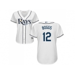 Women's Tampa Bay Rays #12 Wade Boggs White Home Stitched MLB Jersey