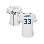 Women's Tampa Bay Rays #33 Derek Norris White Home Stitched MLB Jersey