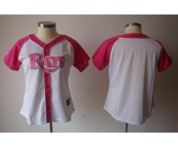 women mlb jerseys tampa bay rays blank white pink[2012]