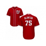 Youth Majestic Washington Nationals #75 Joe Blanton Authentic Red Alternate 1 Cool Base MLB Jersey