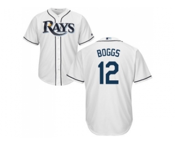 Youth Tampa Bay Rays #12 Wade Boggs White Cool Base Stitched MLB Jersey