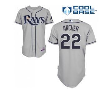 Youth Tampa Bay Rays #22 Chris Archer Grey Cool Base Stitched MLB Jersey