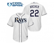 Youth Tampa Bay Rays #22 Chris Archer White Cool Base Stitched MLB Jersey