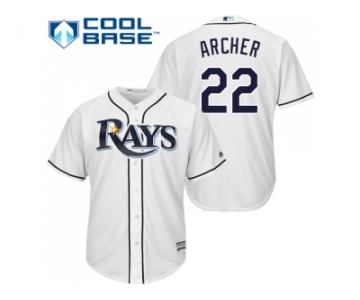 Youth Tampa Bay Rays #22 Chris Archer White Cool Base Stitched MLB Jersey