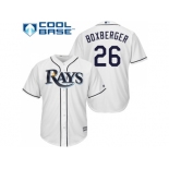 Youth Tampa Bay Rays #26 Brad Boxberger White Cool Base Stitched MLB Jersey