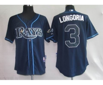 youth mlb jerseys tampa bay rays #3 longoria dk blue