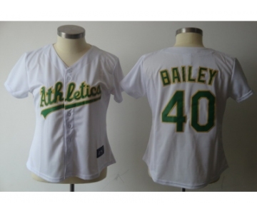 MLB Women Jerseys oakland athletics #40 bailey white