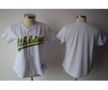 MLB Women Jerseys oakland athletics blank white