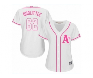 Women's Majestic Oakland Athletics #62 Sean Doolittle Replica White Fashion Cool Base MLB Jersey