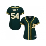 Women's Oakland Athletics #54 Sonny Gray Green Alternate Stitched MLB Jersey