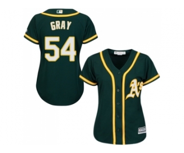 Women's Oakland Athletics #54 Sonny Gray Green Alternate Stitched MLB Jersey